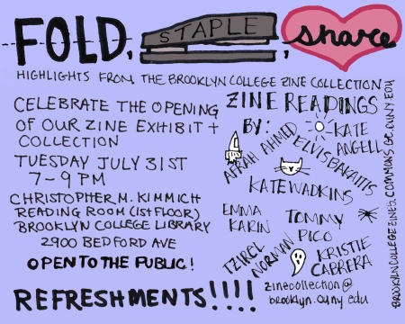 Flyer by zine interns Sarah Rappo and Erica Saunders
